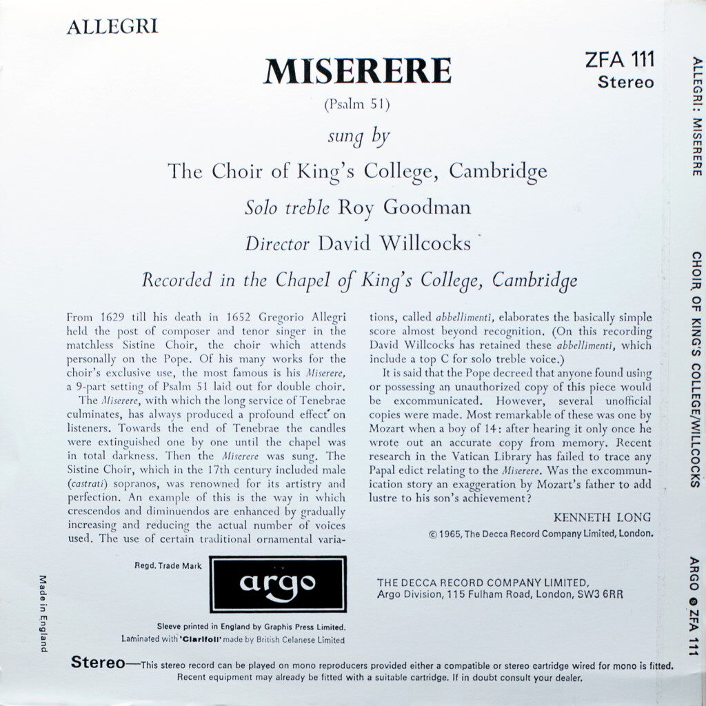 King's Cambridge Back Cover