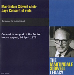 Martindale Sidwell Choir cover