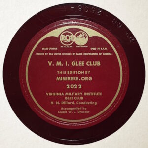 VMI Glee Club Album Cover